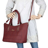 Women's Handbag 2 Pcs (6015) - Maroon, Women, Bags, Chase Value, Chase Value