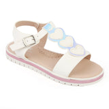 Girls Fancy Sandal (61710) - White, Kids, Girls Sandals, Chase Value, Chase Value