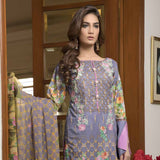 Zmaria Embroidered Lawn Un-Stitched Suit - 6A, Women, 3Pcs Shalwar Suit, ZS Textiles, Chase Value