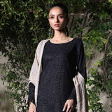 Kalyan Black & White Embroidered Shifli 3 Piece Un-Stitched Suit - 06, Women, 3Pcs Shalwar Suit, ZS Textiles, Chase Value