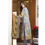 Zmaria Embroidered Lawn Un-Stitched Suit - 6A, Women, 3Pcs Shalwar Suit, ZS Textiles, Chase Value