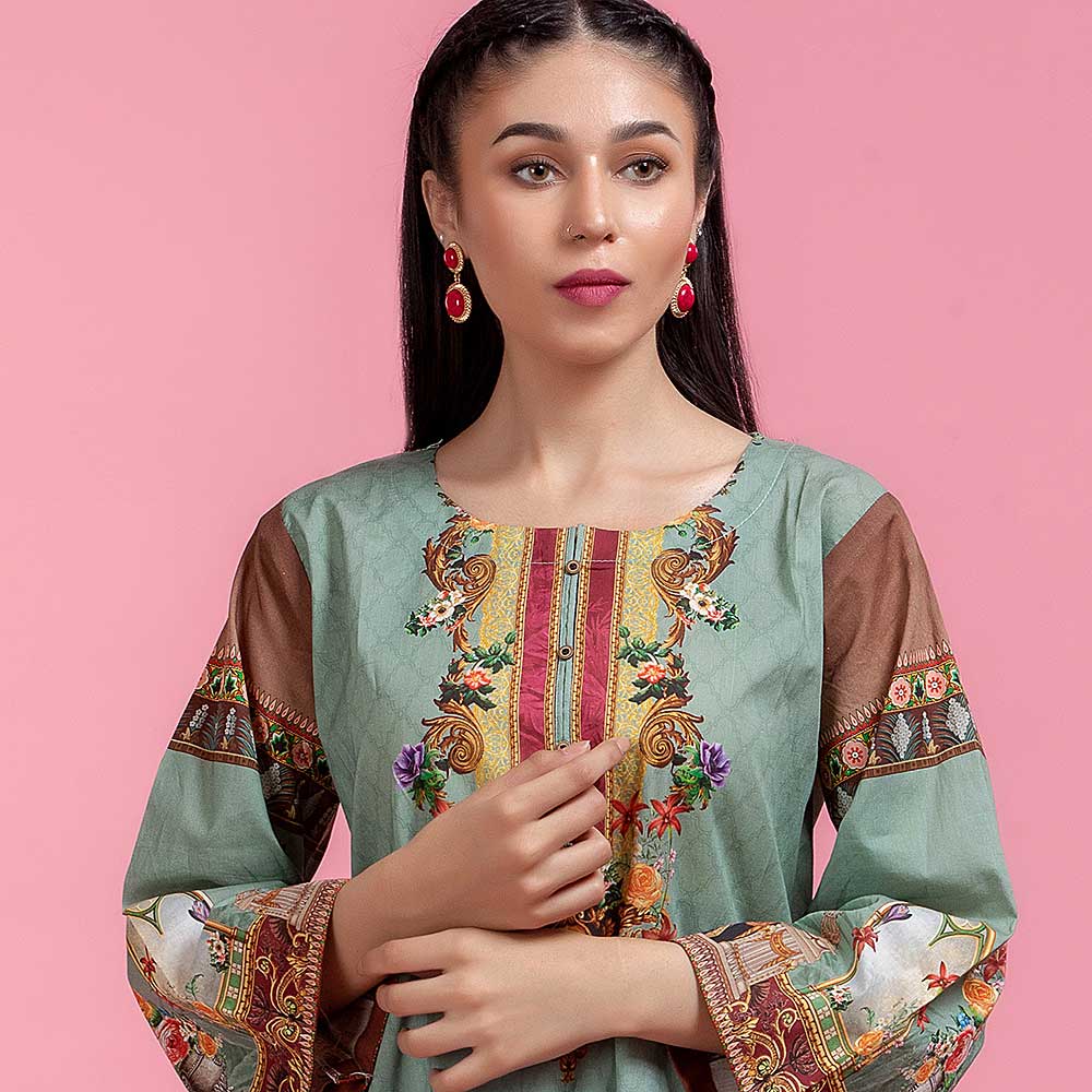 Regalia Tunic Printed Cambric Lawn Un-Stitched Kurti Vol 2 - 07, Women, Unstitched Kurti, Regalia Textiles, Chase Value
