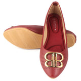 Women's Fancy Pumps (7061-H42) - Maroon - test-store-for-chase-value