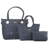 Women's Handbag 3 Pcs (7711) - Blue, Women, Bags, Chase Value, Chase Value