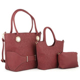 Women's Handbag 3 Pcs (7711) - Red, Women, Bags, Chase Value, Chase Value