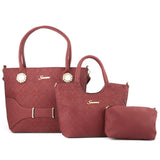 Women's Handbag 3 Pcs (7711) - Red, Women, Bags, Chase Value, Chase Value