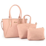 Women's Handbag 3 Pcs (7713) - Pink, Women, Bags, Chase Value, Chase Value