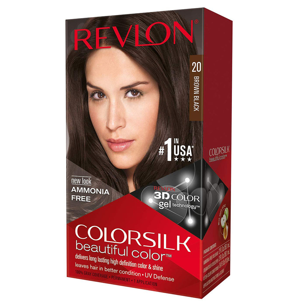 Revlon COLORSILK Beautiful Color 20 Brown Black 3D Color, Beauty & Personal Care, Hair Colour, Chase Value, Chase Value