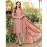 RA PEACH Jacquard Baroshia unstitched 3pc Suit, Women, 3Pcs Shalwar Suit, Chase Value, Chase Value