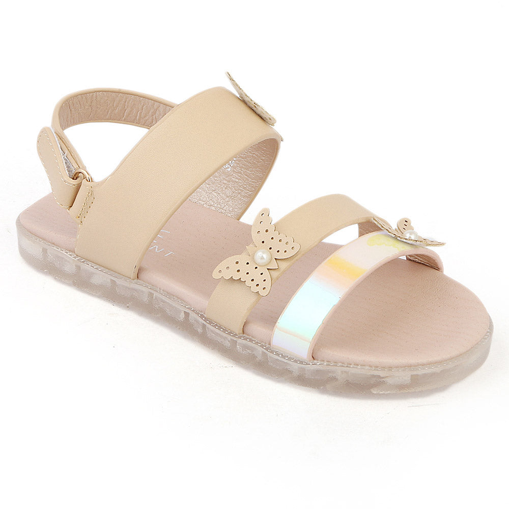 Girls Fancy Sandal (92705) - Beige, Kids, Girls Sandals, Chase Value, Chase Value