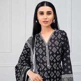 Salina Black & White Printed Lawn 3 Piece Un-Stitched Suit - 09, Women, 3Pcs Shalwar Suit, Regalia Textiles, Chase Value