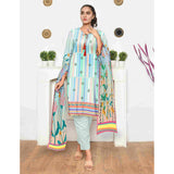 Tehzeeb Digital Printed Cambric 3Pcs Unstitched Suit V2 - 9, Women, 3Pcs Shalwar Suit, Ulfat Textile, Chase Value