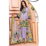 Saqaffat Digital Printed Dhanak 3 Pcs Un-Stitched Suit - 09, Women, 3Pcs Shalwar Suit, Ulfat Textile, Chase Value