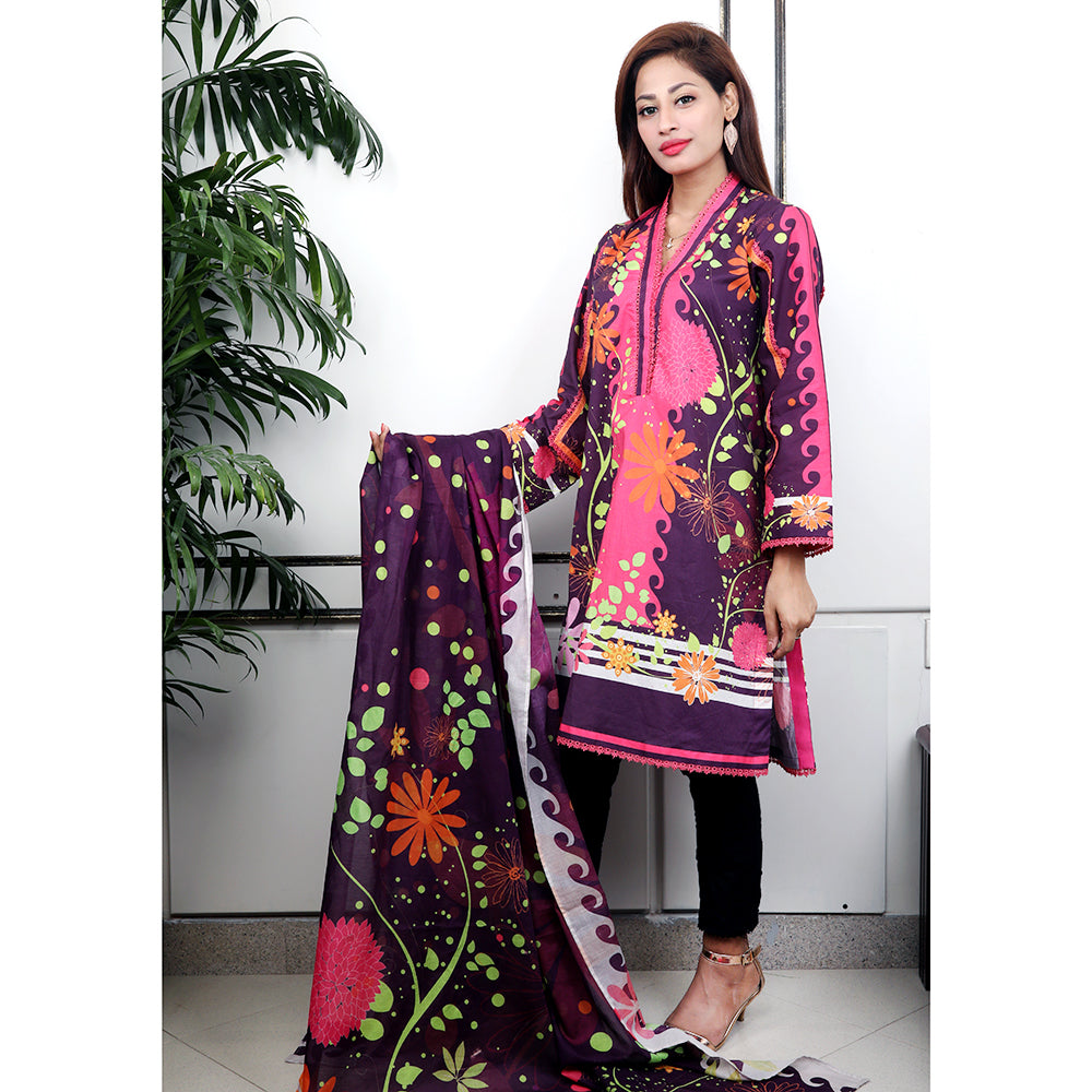 Eminent Lawn Unstitched 2Pcs Suit - V2-18, Women, 2Pcs Shalwar Suit, Eminent, Chase Value