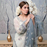 Tawakkal Chantilly Fancy Embroidered Chiffon Unstitched 3Pcs Suit - D-6000, Women, 3Pcs Shalwar Suit, Tawakkal Fabrics, Chase Value