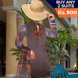 Khadde Printed Lawn 3 Piece Un-Stitched Suit - 09, Women, 3Pcs Shalwar Suit, United Textiles, Chase Value