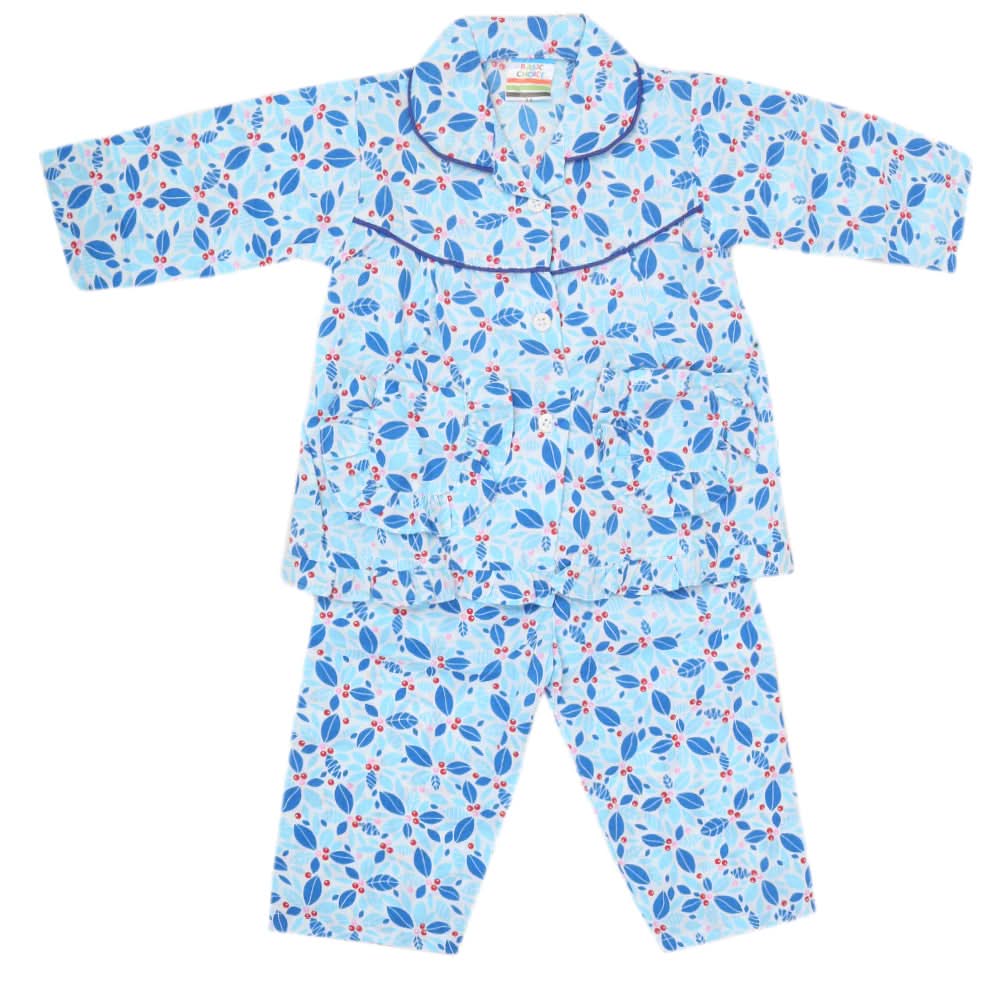 Girls Full Sleeves Night Suit - Blue, Kids, Girls Sets And Suits, Chase Value, Chase Value