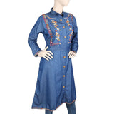 Women's Western Denim Top (Abaya) - Blue, Women, Abayas, Chase Value, Chase Value