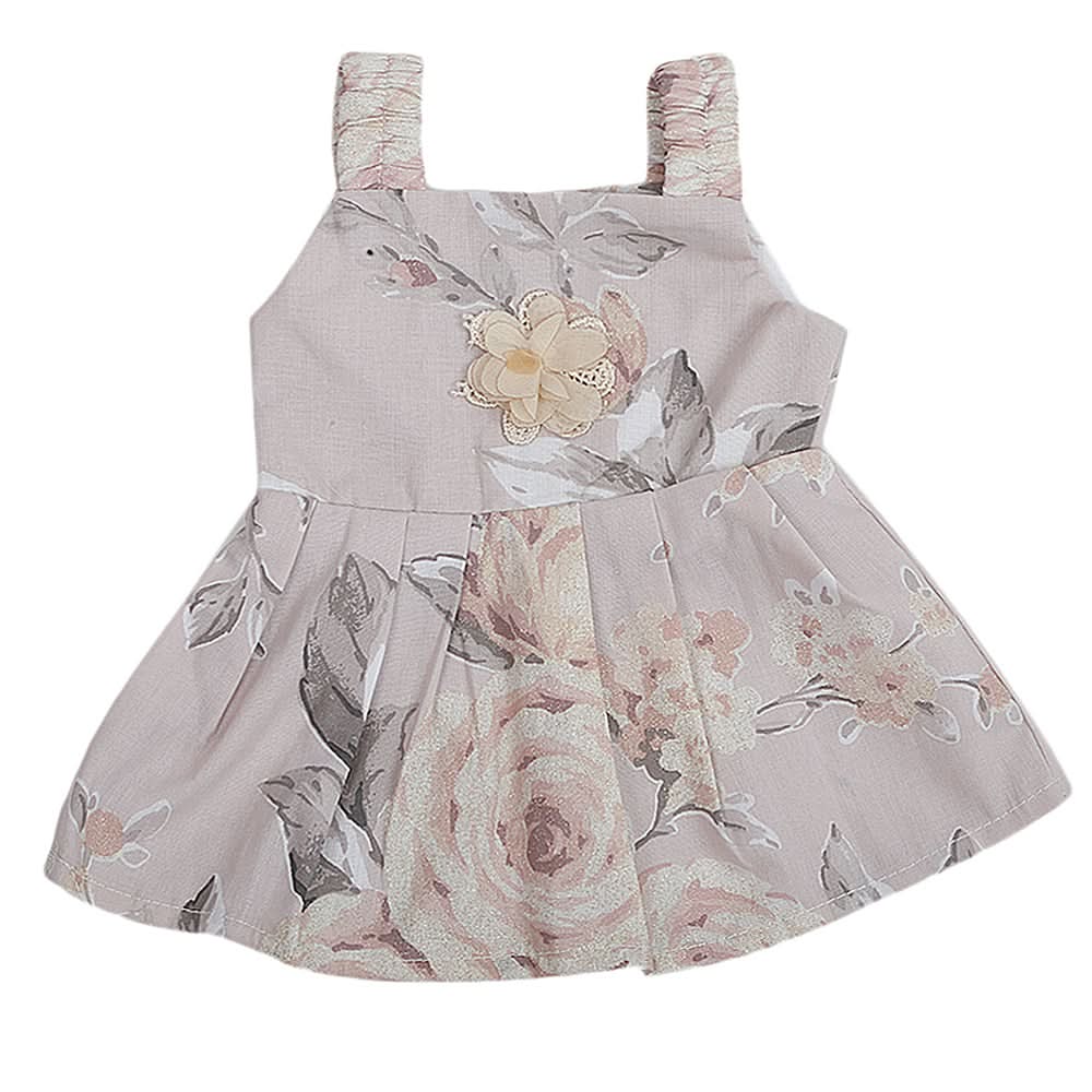 Newborn Girls Frock - Light Brown, Kids, Newborn Girls Frocks, Chase Value, Chase Value