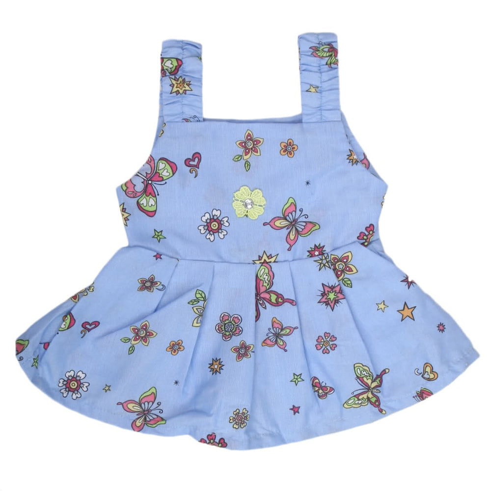 Newborn Girls Frock - Blue, Kids, NB Girls Frocks, Chase Value, Chase Value
