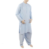 Men's Mashriq Regular Slim Shalwar Suit - Blue, Men, Shalwar Kameez, Chase Value, Chase Value