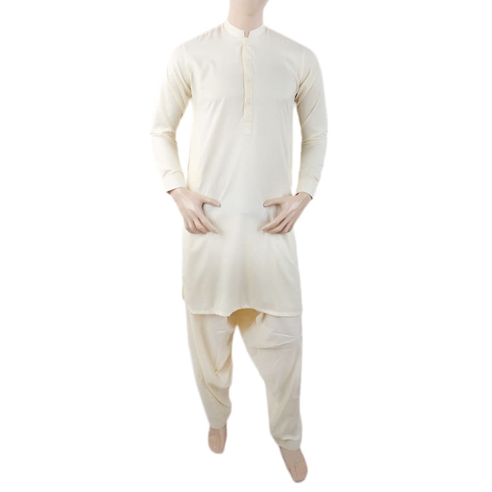 Men's Mashriq Slim Fit Suit - Cream, Men, Shalwar Kameez, Chase Value, Chase Value