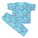 Girls Round Neck Night Suit - Blue, Kids, Girls Sets And Suits, Chase Value, Chase Value
