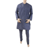 Men's Mashriq Slim Fit Kurta Pajama - Navy Blue, Men, Shalwar Kameez, Chase Value, Chase Value