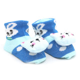 Baby Socks Booties - Steel Blue, Kids, NB Shoes And Socks, Chase Value, Chase Value