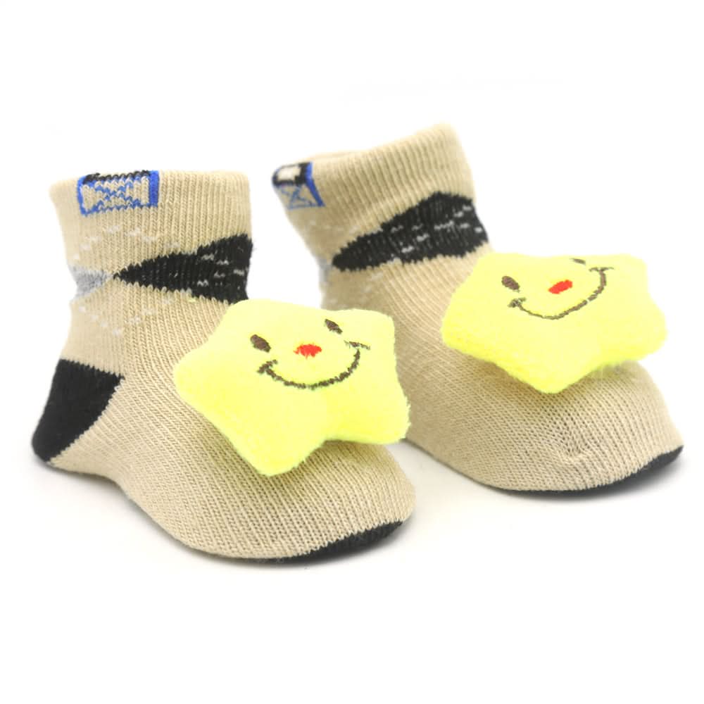 Baby Socks Booties - Light Brown, Kids, NB Shoes And Socks, Chase Value, Chase Value