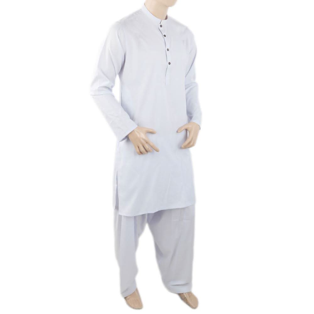 Men's Mashriq Slim Fit Suit - White, Men, Shalwar Kameez, Chase Value, Chase Value