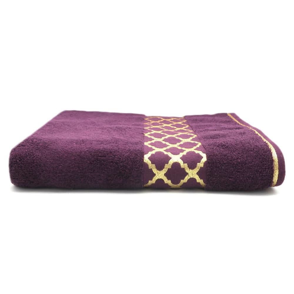 Bath Sheet Greek Border - Purple, Home & Lifestyle, Bath Towels, Chase Value, Chase Value