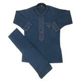 Boys Embroidered Shalwar Suit - Steel Blue, Kids, Boys Shalwar Kameez, Chase Value, Chase Value