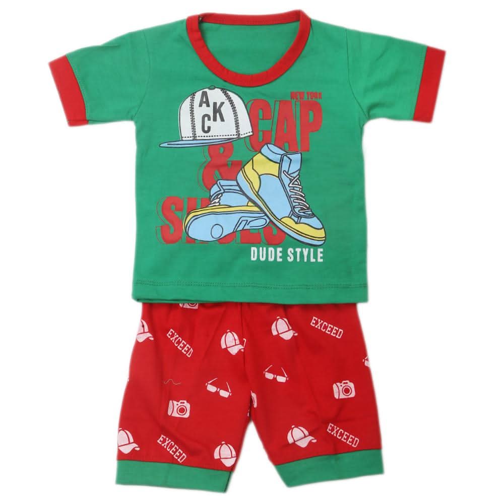 Boys Half Sleeves Suits 9076 - Green, Kids, Boys Sets And Suits, Chase Value, Chase Value
