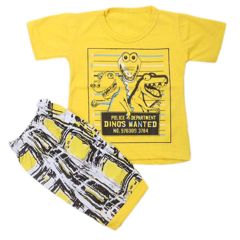 Boys Half Sleeves Suits 9106 - Yellow, Kids, Boys Sets And Suits, Chase Value, Chase Value