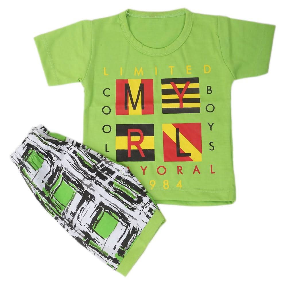 Boys Half Sleeves Suits 9108 - Green, Kids, Boys Sets And Suits, Chase Value, Chase Value