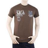 Men's Half Sleeves T-Shirt - Dark Brown, Men, T-Shirts And Polos, Chase Value, Chase Value