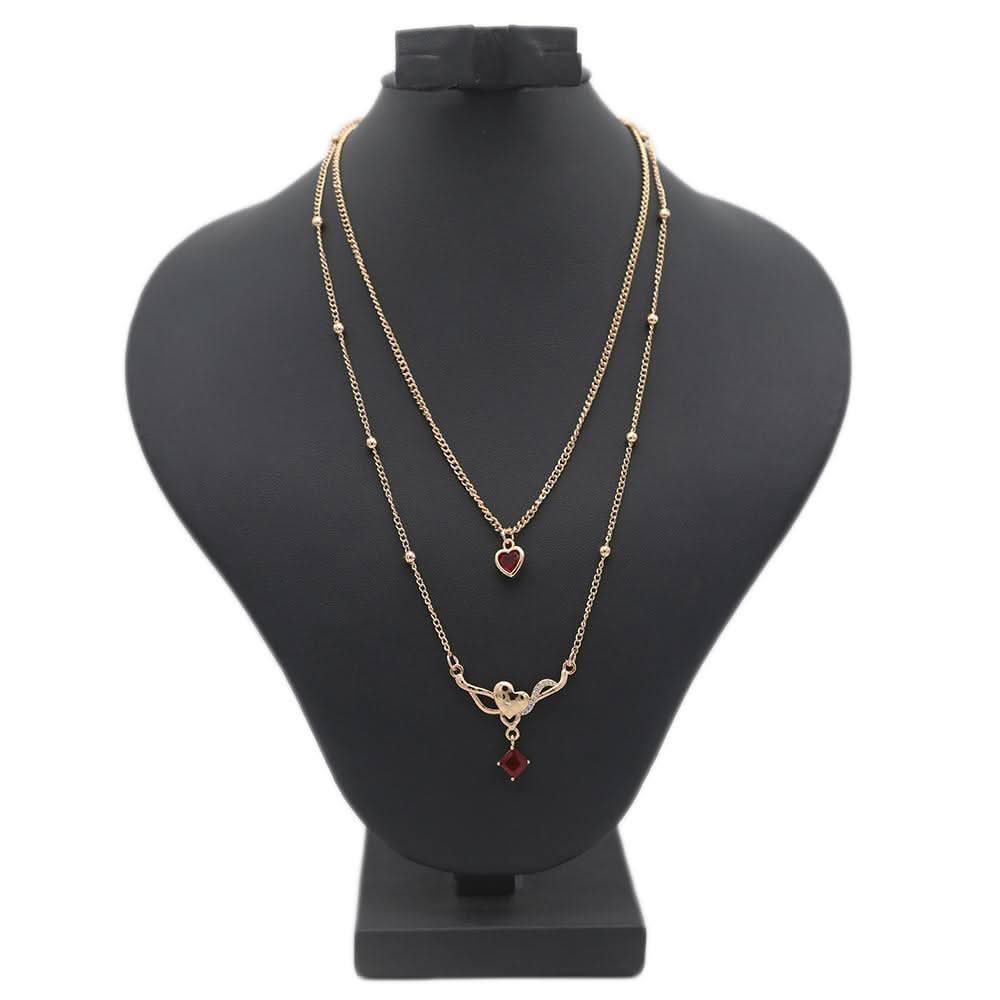 Women's Double Chain Locket - Maroon, Women, Chains & Lockets, Chase Value, Chase Value