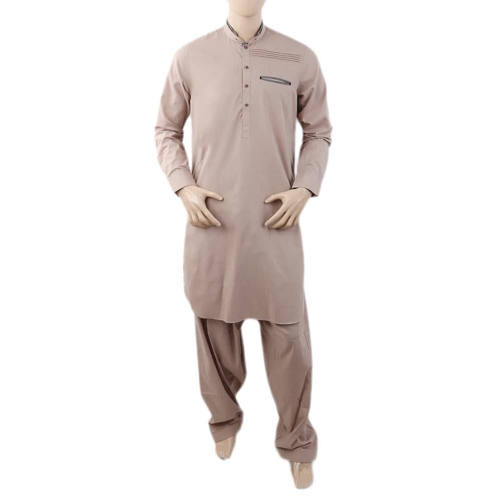 Men's Mashriq Slim Fit Kurta Shalwar - Tea Pink, Men, Shalwar Kameez, Chase Value, Chase Value