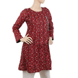 Women's Printed Cotton Kurti - Maroon, Women, Ready Kurtis, Chase Value, Chase Value