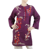 Women's Embroidered Kurti - Purple, Women, Ready Kurtis, Chase Value, Chase Value