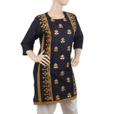 Women's Embroidered Kurti - Navy Blue, Women, Ready Kurtis, Chase Value, Chase Value