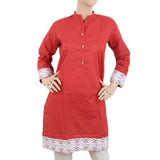 Women's Printed Kurti - Red, Women, Ready Kurtis, Chase Value, Chase Value