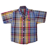 Boys Casual Check Half Sleeves Shirt - Multi, Kids Clothes, Chase Value, Chase Value