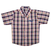 Boys Casual Check Half Sleeves Shirt - Multi, Kids Clothes, Chase Value, Chase Value