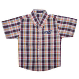 Boys Casual Check Half Sleeves Shirt - Multi, Kids Clothes, Chase Value, Chase Value