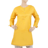 Women's Kurti with Lace - Yellow, Women, Ready Kurtis, Chase Value, Chase Value