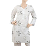 Women's Kurti with Lace -D - White, Women, Ready Kurtis, Chase Value, Chase Value