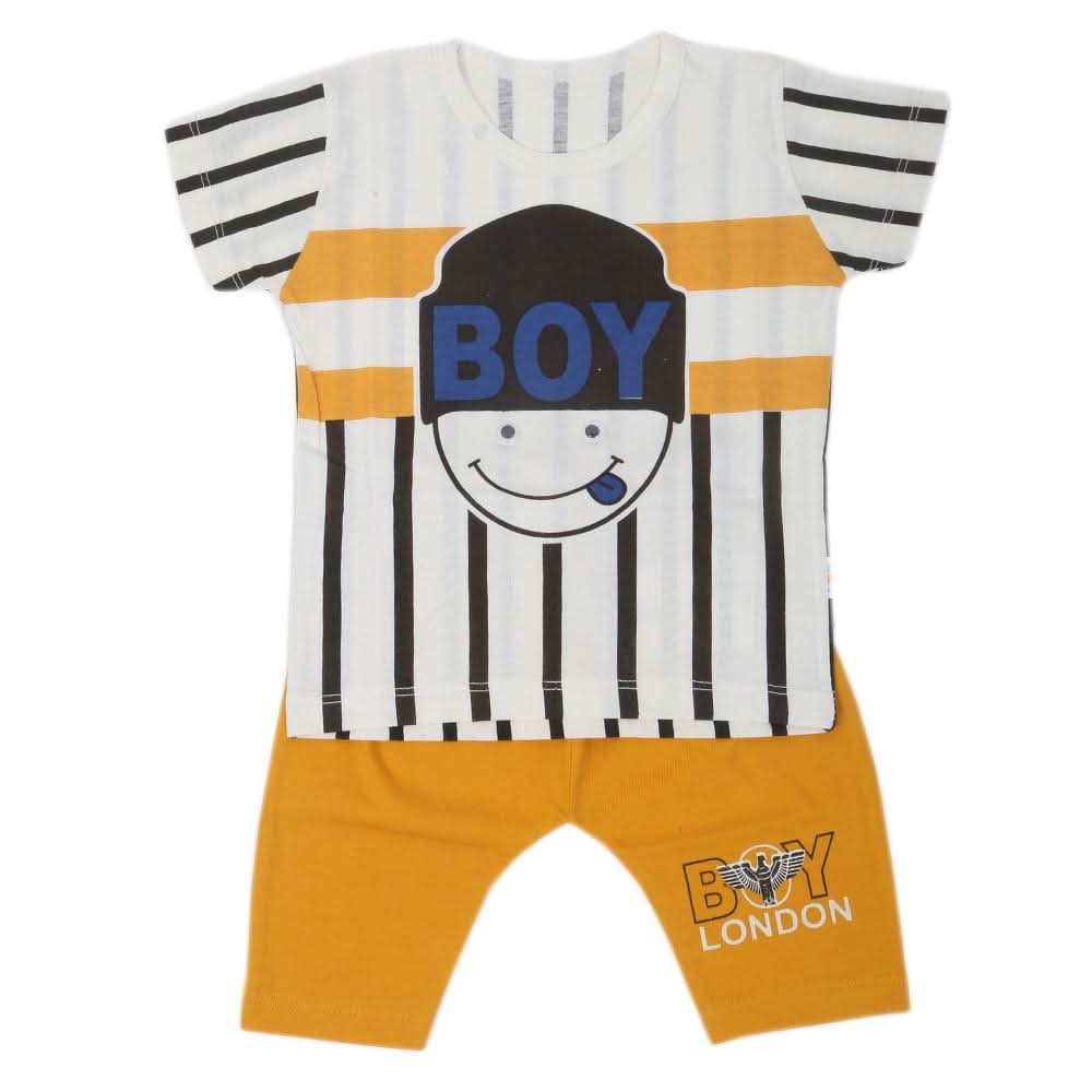 Boys Half Sleeves Suit 32760 - Yellow, Kids, Boys Sets And Suits, Chase Value, Chase Value