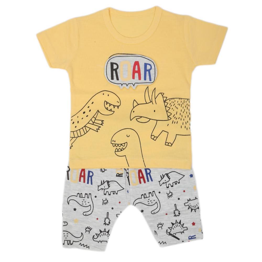 Boys Half Sleeves Suit 32773 - Yellow, Kids, Boys Sets And Suits, Chase Value, Chase Value